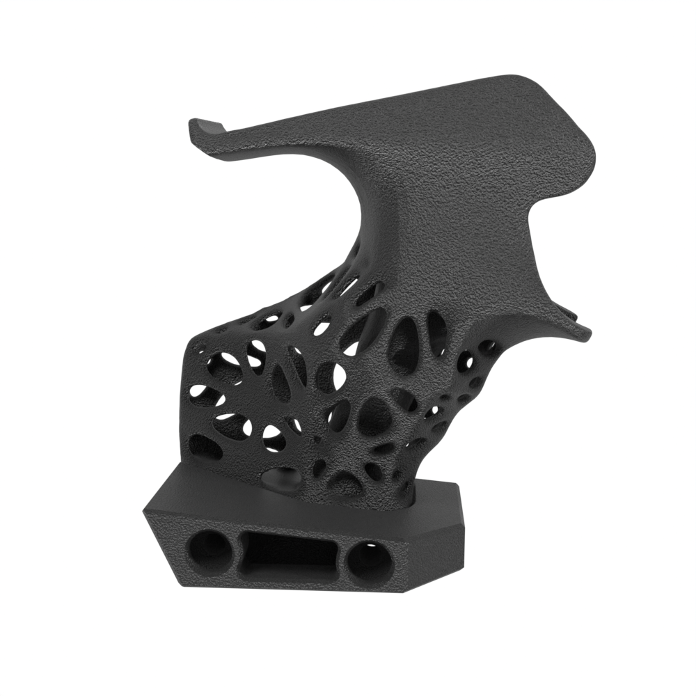 360 Grad Ansicht des Griffs für Walther GSP500 in Schwarz