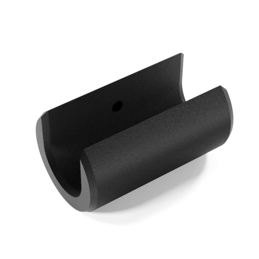Rückseite des universellen 90g Laufgewichts für 20mm Laufdurchmesser in Schwarz