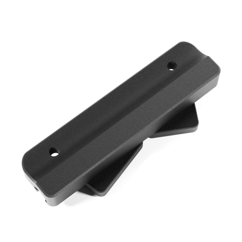 Rückseite der Schaftbacke für Walther LG400 Luftgewehr mit halbrunder Aufnahme in Schwarz